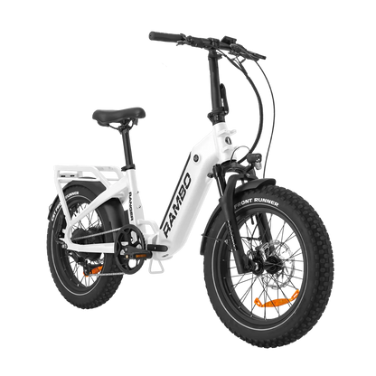 Rambo Ranger Folding E-Bike | 750W Hub Motor | 48V 10.4Ah Battery | Up to 40 Miles Range | Max Speed 30 mph | For Off-Road & Commuting