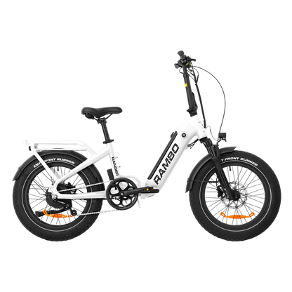 Rambo Ranger Folding E-Bike | 750W Hub Motor | 48V 10.4Ah Battery | Up to 40 Miles Range | Max Speed 30 mph | For Off-Road & Commuting