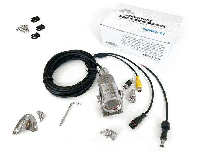 Reef Scope Transom Mount Underwater Camera | Rover T1 | 120° Wide Angle | 2MP Sony | IP68 Waterproof | 13ft Cable | For Boats & Marine Use
