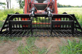 Loflin Fabrication Compact Tractor Rock Bucket Grapple | 60"-84" Width | 36½" Opening | 25–50 HP | For Tractors