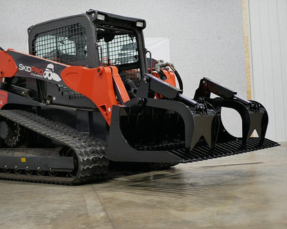 Top Dog Attachments HD Rock Grapple | Heavy-Duty Material Handling | Width 72"-82" | Weight 1100-1312 lbs | Oil Flow Range 15-25 GPM | For Skid Steer