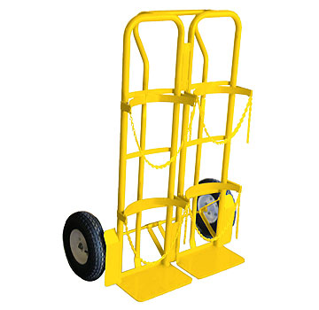 Roof Master Dual Propane Cylinder Hand Cart | Model RM-772655 | 2 x 100 lb Capacity | No-Flat 4.00 x 6 Tires | For Roofing, Welding & Construction