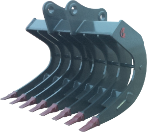 NM ATTACHMENT 60" ROOT RAKE 7 TINES 33,000LBS-45,000LBS FOR EXCAVATOR