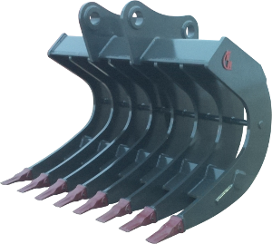 NM Attachment Root Rake | Attachment Size 60"  7 Tines | Model 33,000 Lbs - 45,000 Lbs | For Excavator