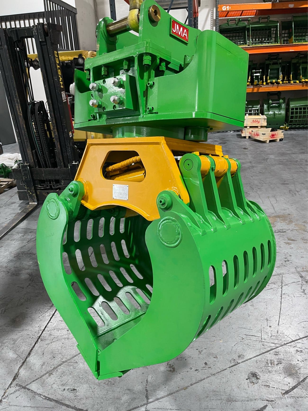 JMA Attachments Rotating Hydraulic Grapple | Width 58.94" Inches | For 7 – 10 Tons Excavators