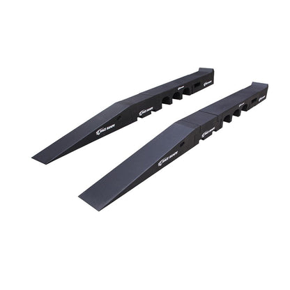 Race Ramps Portable Pit Stop Ramps Racer Model with Scale Cutouts | Model RR-PPS-R | 16" W x 14" H | 6,000 lb Capacity | Adjustable 90 To 115" Wheelbase | For Garage & Track