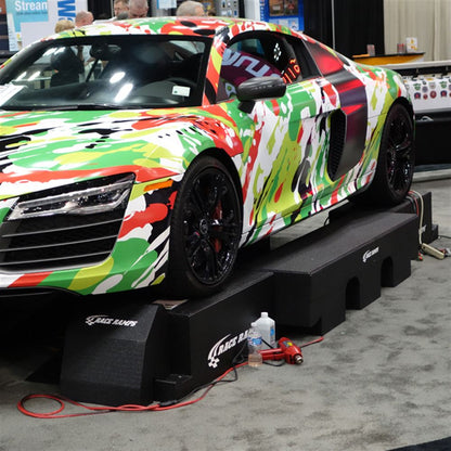 Race Ramps Restyler Ramps Classic | Model RR-RESTYLE-16 | 16" Wide | 14" Lift | 6,000 lb Capacity | Wheelbase 82" To 128" | For Vehicle Wrap & Maintenance