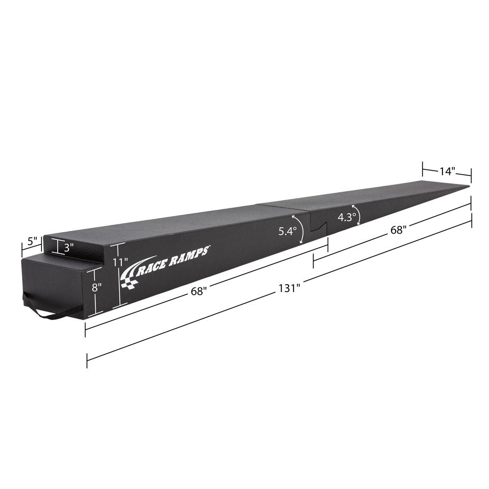Race Ramps Two-Piece Trailer Ramp | Model RR-TR-11-2 | 131" L x 14" W x 11" H | 5.4° Approach Angle | 1,500 lb Capacity | For Trailer Loading Ramp