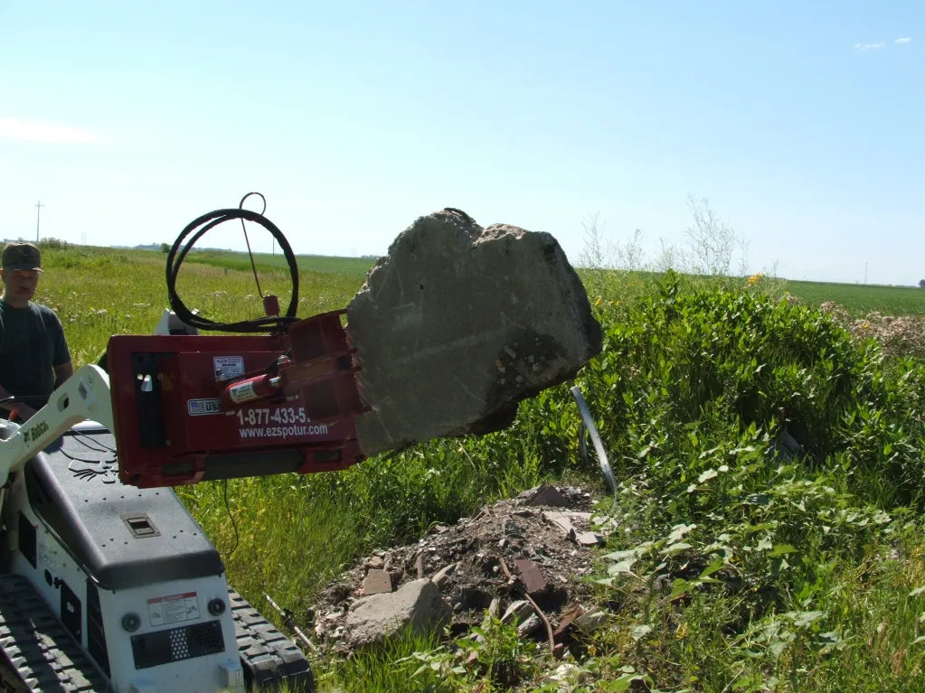 Ez Spot Ur Attachment Compact Utility Rotator | Model EZ-00CR | 200° Rotation | 20–30 GPM | For Mini Track Loaders