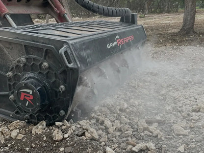 Grim Reaper Industries Rock Crushing Head | Model Mark I | Cut Width 72" | Hydraulic Flow Range 20–40 GPM | For Skid Steers