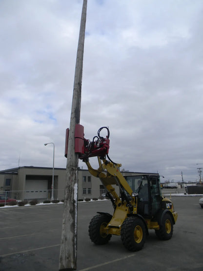 Ez Spot Ur Attachment Heavy Duty Pole Setter | Model EZ-HD08 | Jaw Opening 21" | 20–30 GPM | 3–5 Tons | For Skid Steer, Compact Track Loaders, Wheel Loaders, Excavators, Mini Excavators, Telehandlers & Backhoes