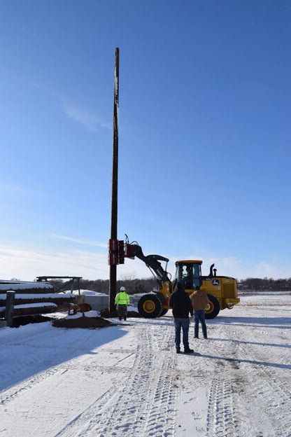 EZ Spot UR Attachment Extreme Pole Setter | Model EZ-HD88 | Jaw Opening 26" | Capacity 10,000 lb | 25–35 Tons | For Excavators & Wheel Loaders