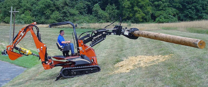 Ez Spot Ur Attachment Heavy Duty Pole Setter | Model EZ-HD08 | Jaw Opening 21" | 20–30 GPM | 3–5 Tons | For Skid Steer, Compact Track Loaders, Wheel Loaders, Excavators, Mini Excavators, Telehandlers & Backhoes