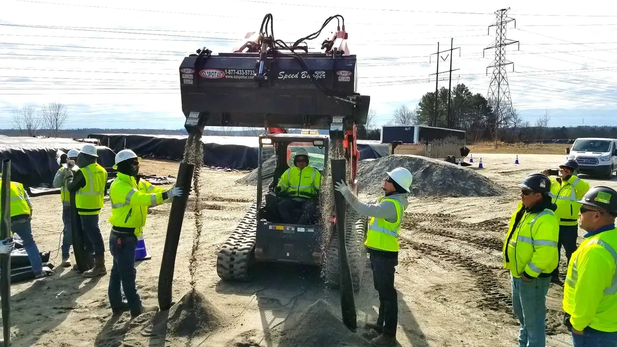 EZ Spot UR Attachment Speed Bagger | Model EZ-0013 | 20–30 GPM | 3–5 Ton | For Skid Steer, Compact Track Loaders, Wheel Loaders, Excavators, Mini Excavators, Telehandlers & Backhoes