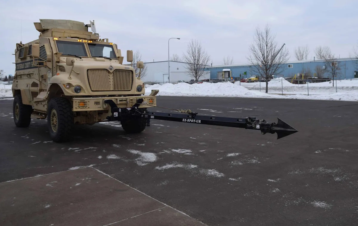 EZ Spot UR Attachment Tactical Equipment Line | Scorpion Penetrator & Bulldog Claw Series | 127° Rotating Base | Lifting Capacity 5,000 lbs | 20–30 GPM | 60–100 HP | For MRAPs, Armored Tactical Vehicles & Skid Steers