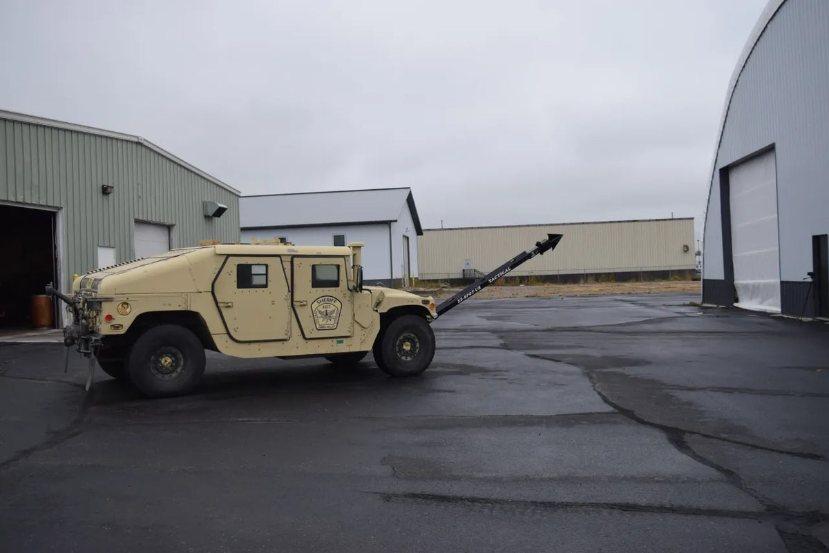 EZ Spot UR Attachment Tactical Equipment Line | Scorpion Penetrator & Bulldog Claw Series | 127° Rotating Base | Lifting Capacity 5,000 lbs | 20–30 GPM | 60–100 HP | For MRAPs, Armored Tactical Vehicles & Skid Steers
