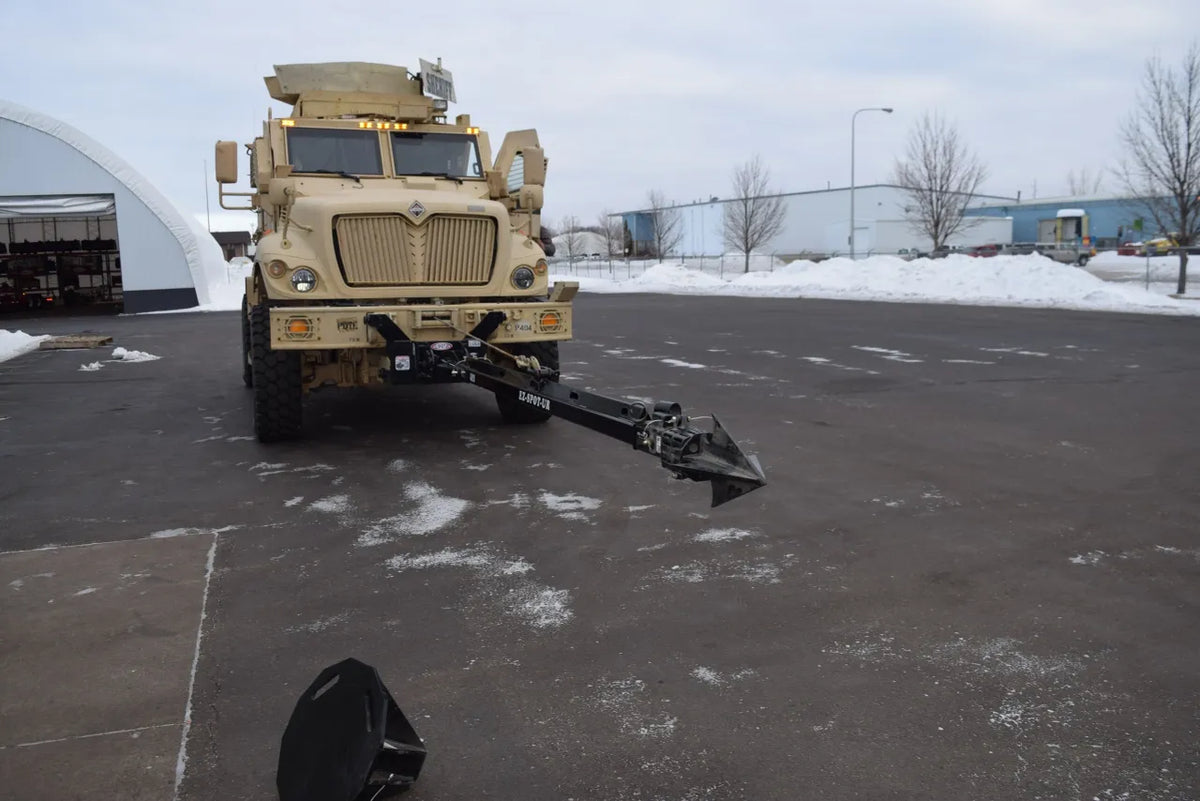 EZ Spot UR Attachment Tactical Equipment Line | Scorpion Penetrator & Bulldog Claw Series | 127° Rotating Base | Lifting Capacity 5,000 lbs | 20–30 GPM | 60–100 HP | For MRAPs, Armored Tactical Vehicles & Skid Steers
