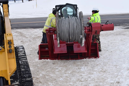 EZ Spot UR Attachment Wire Reel | Model EZ-WR01 | Spool Width 24–50" | 20–30 GPM | 3–5 Ton | For Skid Steer, Compact Track Loaders, Wheel Loaders, Excavators, Mini Excavators, Telehandlers & Backhoes