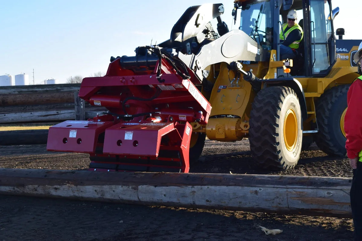 EZ Spot UR Attachment Extreme Pole Setter | Model EZ-HD88 | Jaw Opening 26" | Capacity 10,000 lb | 25–35 Tons | For Excavators & Wheel Loaders