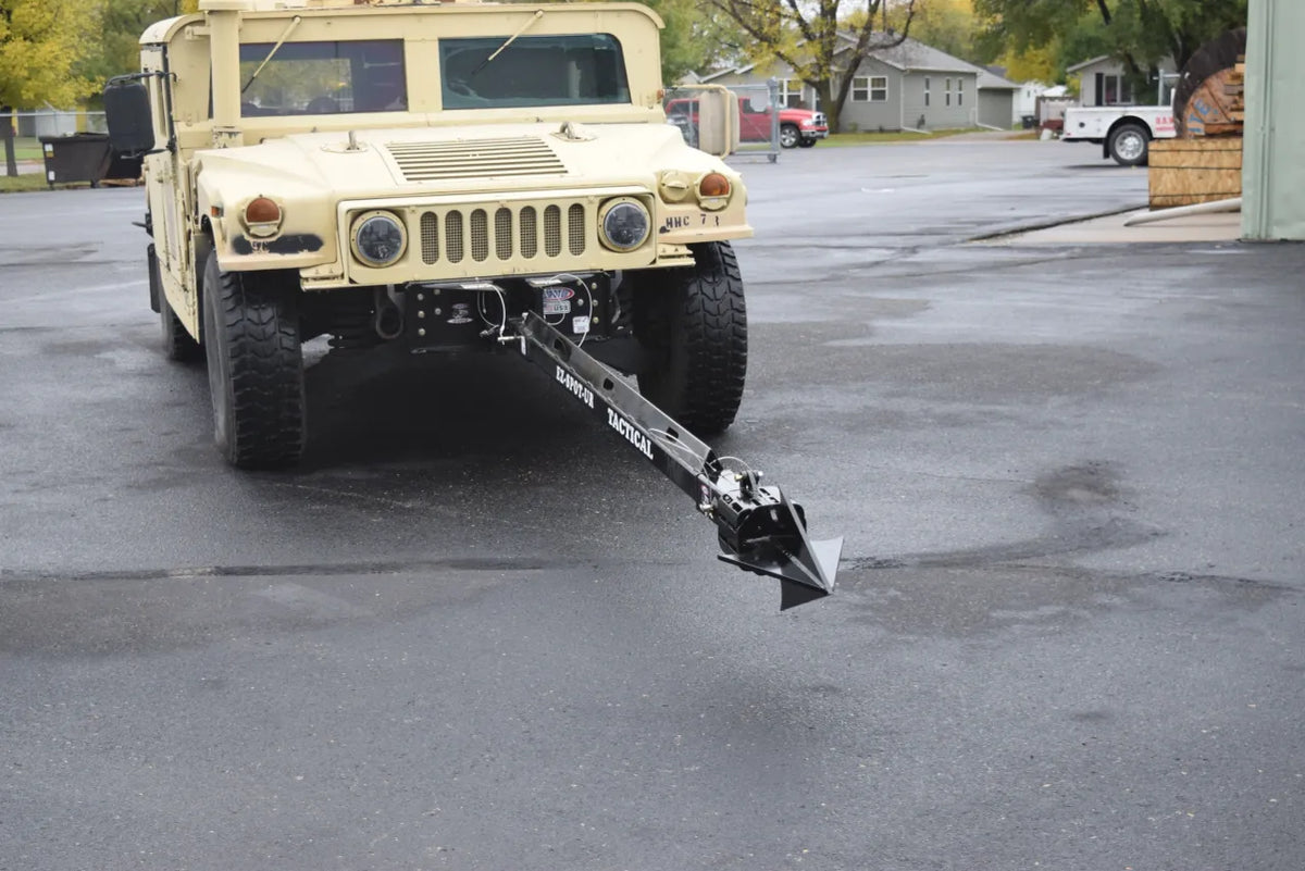 EZ Spot UR Attachment Tactical Equipment Line | Scorpion Penetrator & Bulldog Claw Series | 127° Rotating Base | Lifting Capacity 5,000 lbs | 20–30 GPM | 60–100 HP | For MRAPs, Armored Tactical Vehicles & Skid Steers