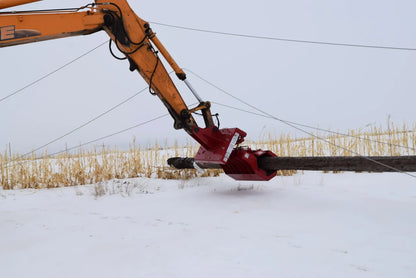 EZ Spot UR Attachment Extreme Pole Setter | Model EZ-HD88 | Jaw Opening 26" | Capacity 10,000 lb | 25–35 Tons | For Excavators & Wheel Loaders