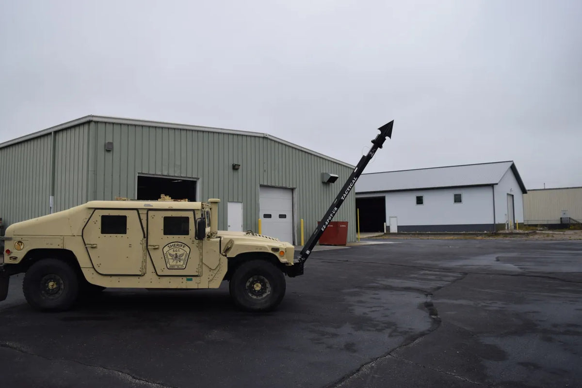 EZ Spot UR Attachment Tactical Equipment Line | Scorpion Penetrator & Bulldog Claw Series | 127° Rotating Base | Lifting Capacity 5,000 lbs | 20–30 GPM | 60–100 HP | For MRAPs, Armored Tactical Vehicles & Skid Steers