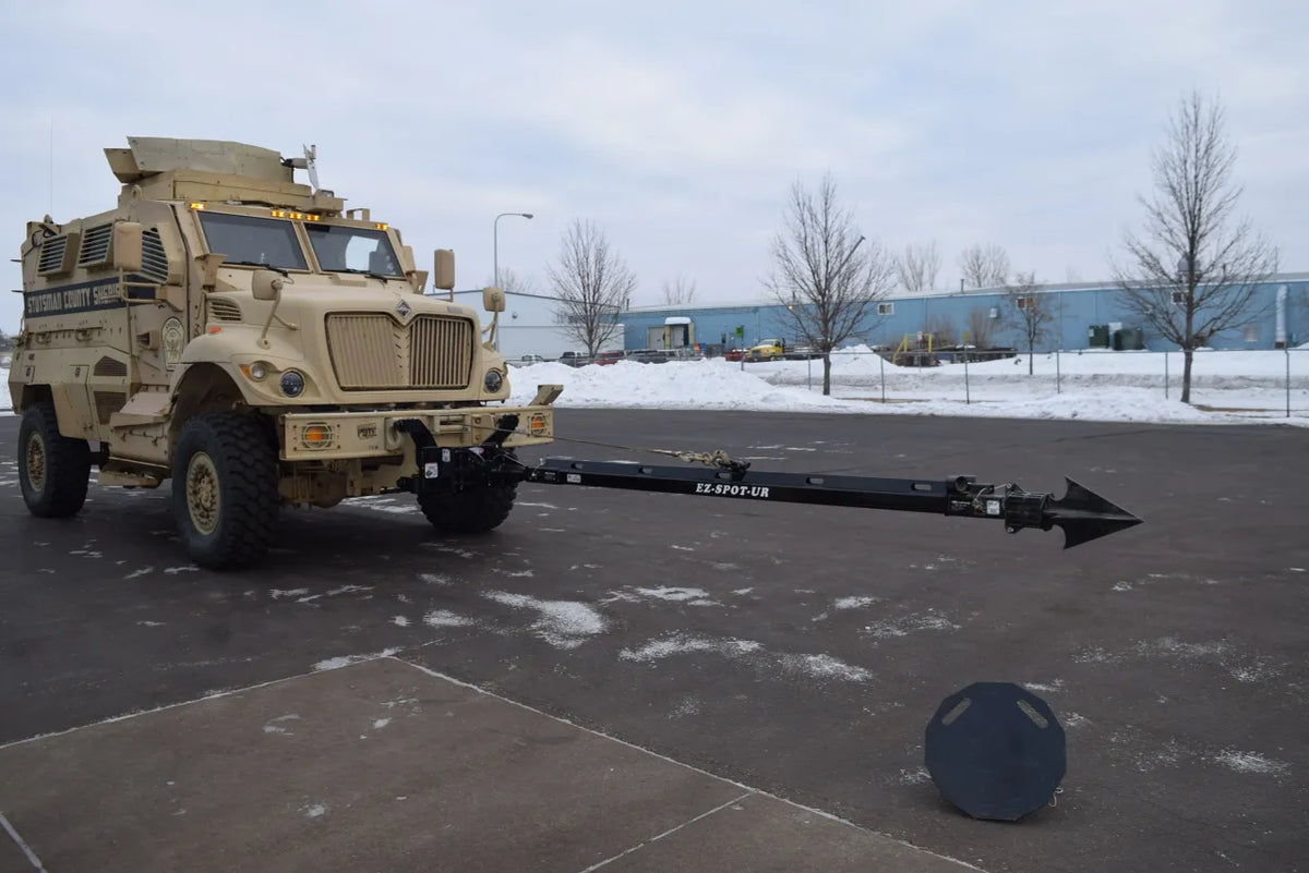 EZ Spot UR Attachment Tactical Equipment Line | Scorpion Penetrator & Bulldog Claw Series | 127° Rotating Base | Lifting Capacity 5,000 lbs | 20–30 GPM | 60–100 HP | For MRAPs, Armored Tactical Vehicles & Skid Steers