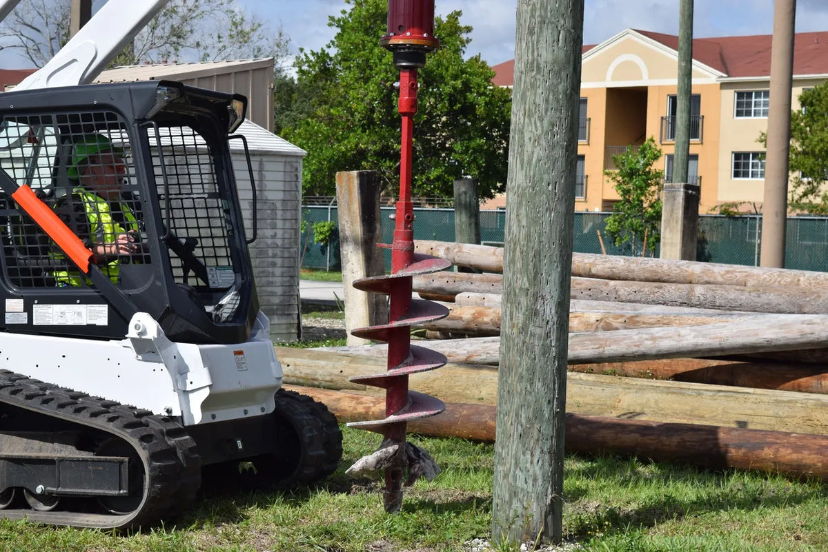 Ez Spot UR Attachment Auger | EZ-AGR01 Model | Bit Diameter 18–24" | 40 GPM | 3–5 Ton | For Skid Steer, Compact Track Loaders, Wheel Loaders, Excavators, Mini Excavators, Telehandlers & Backhoes