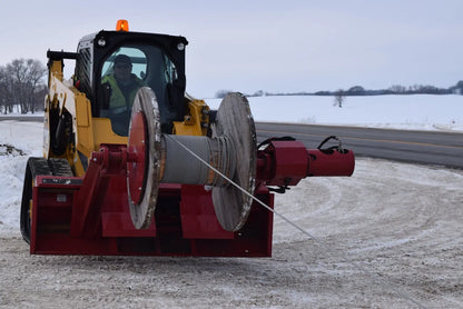 EZ Spot UR Attachment Wire Reel | Model EZ-WR01 | Spool Width 24–50" | 20–30 GPM | 3–5 Ton | For Skid Steer, Compact Track Loaders, Wheel Loaders, Excavators, Mini Excavators, Telehandlers & Backhoes