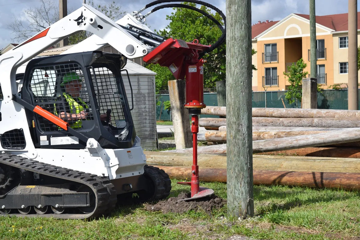 Ez Spot UR Attachment Auger | EZ-AGR01 Model | Bit Diameter 18–24" | 40 GPM | 3–5 Ton | For Skid Steer, Compact Track Loaders, Wheel Loaders, Excavators, Mini Excavators, Telehandlers & Backhoes