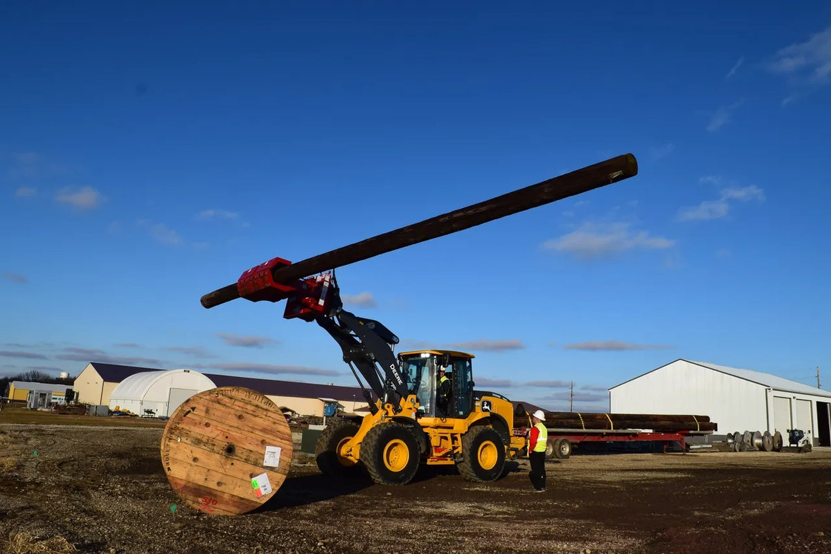 EZ Spot UR Attachment Extreme Pole Setter | Model EZ-HD88 | Jaw Opening 26" | Capacity 10,000 lb | 25–35 Tons | For Excavators & Wheel Loaders