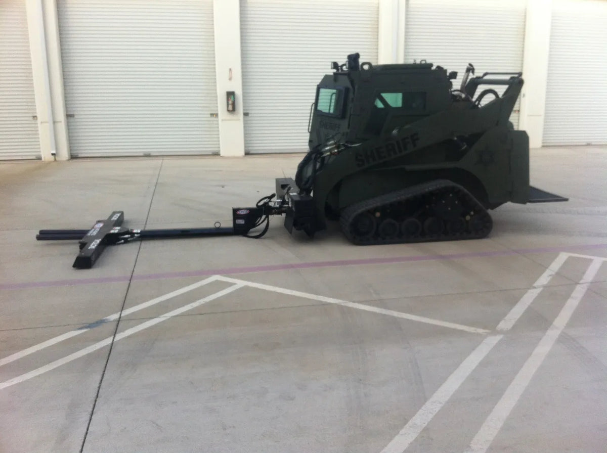 EZ Spot UR Attachment Tactical Equipment Line | Scorpion Penetrator & Bulldog Claw Series | 127° Rotating Base | Lifting Capacity 5,000 lbs | 20–30 GPM | 60–100 HP | For MRAPs, Armored Tactical Vehicles & Skid Steers