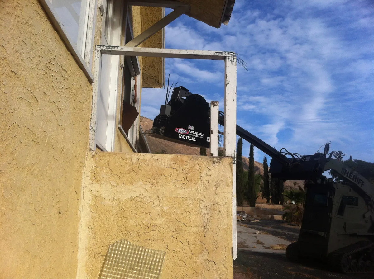 EZ Spot UR Attachment Tactical Equipment Line | Scorpion Penetrator & Bulldog Claw Series | 127° Rotating Base | Lifting Capacity 5,000 lbs | 20–30 GPM | 60–100 HP | For MRAPs, Armored Tactical Vehicles & Skid Steers