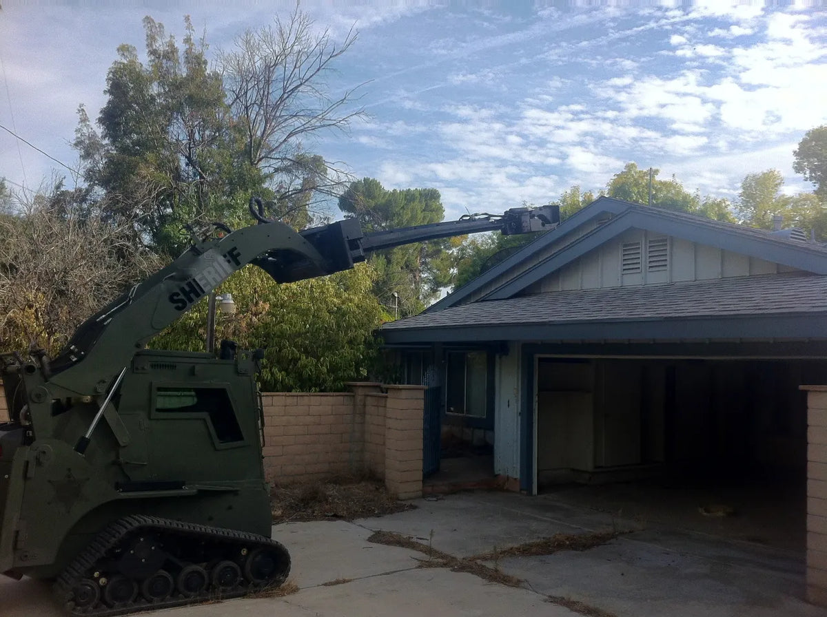 EZ Spot UR Attachment Tactical Equipment Line | Scorpion Penetrator & Bulldog Claw Series | 127° Rotating Base | Lifting Capacity 5,000 lbs | 20–30 GPM | 60–100 HP | For MRAPs, Armored Tactical Vehicles & Skid Steers