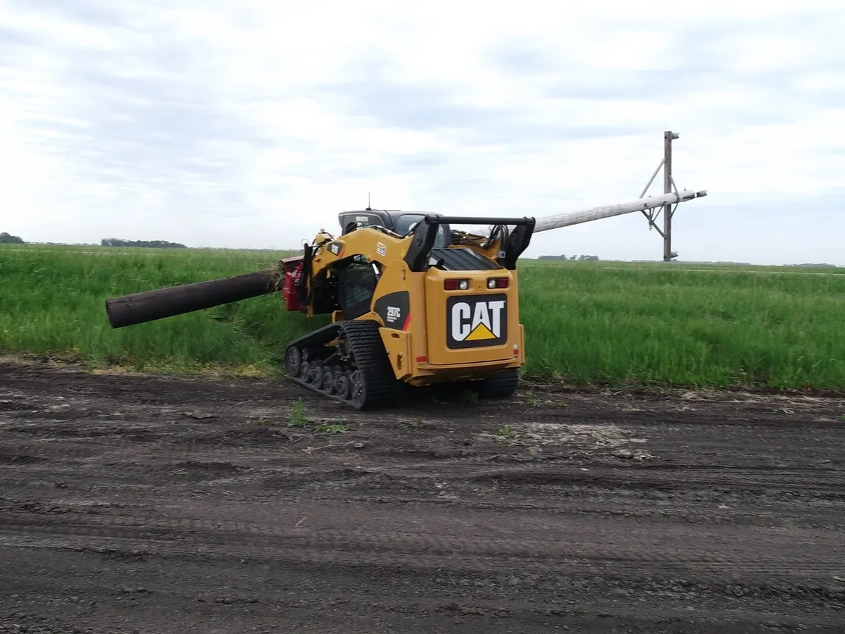 Ez Spot Ur Attachment Heavy Duty Pole Setter | Model EZ-HD08 | Jaw Opening 21" | 20–30 GPM | 3–5 Tons | For Skid Steer, Compact Track Loaders, Wheel Loaders, Excavators, Mini Excavators, Telehandlers & Backhoes
