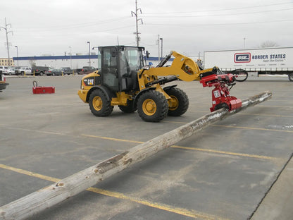 Ez Spot Ur Attachment Heavy Duty Pole Setter | Model EZ-HD08 | Jaw Opening 21" | 20–30 GPM | 3–5 Tons | For Skid Steer, Compact Track Loaders, Wheel Loaders, Excavators, Mini Excavators, Telehandlers & Backhoes