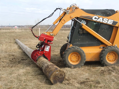 Ez Spot Ur Attachment Heavy Duty Pole Setter | Model EZ-HD08 | Jaw Opening 21" | 20–30 GPM | 3–5 Tons | For Skid Steer, Compact Track Loaders, Wheel Loaders, Excavators, Mini Excavators, Telehandlers & Backhoes