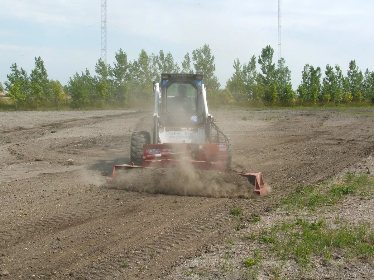 EZ Spot UR Attachment Six Way Grader Blade | Model EZ-0060 | Width 104"–108" | 20–30 GPM | 3–5 Tons | For Skid Steer, Compact Track Loaders, Wheel Loaders, Excavators, Mini Excavators, Telehandlers & Backhoes