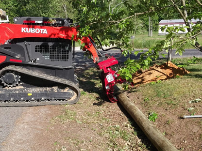 Ez Spot Ur Attachment Heavy Duty Pole Setter | Model EZ-HD08 | Jaw Opening 21" | 20–30 GPM | 3–5 Tons | For Skid Steer, Compact Track Loaders, Wheel Loaders, Excavators, Mini Excavators, Telehandlers & Backhoes