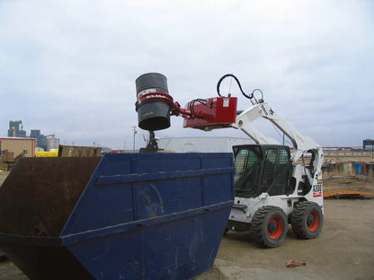 EZ Spot UR Attachment Barrel Handler | Model EZ-0002 | Jaw Opening 21"–39.5" | 20–30 GPM | 3–5 Ton | For Skid Steer, Compact Track Loaders, Wheel Loaders, Excavators, Mini Excavators, Telehandlers & Backhoes