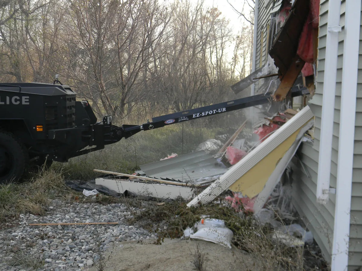 EZ Spot UR Attachment Tactical Equipment Line | Scorpion Penetrator & Bulldog Claw Series | 127° Rotating Base | Lifting Capacity 5,000 lbs | 20–30 GPM | 60–100 HP | For MRAPs, Armored Tactical Vehicles & Skid Steers
