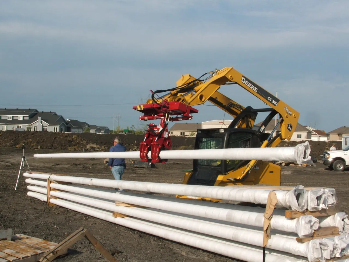 Ez Spot UR Attachment Double Pole Claw | Model EZ-0008 | Jaw Opening 14" | 20–30 GPM | 3–5 Tons | For Skid Steer, Compact Track Loaders, Wheel Loaders, Excavators, Mini Excavators, Telehandlers & Backhoes