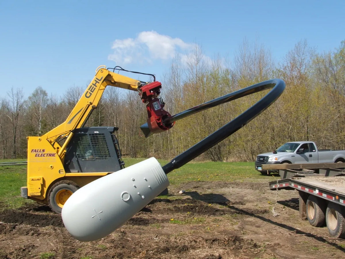 Ez Spot Ur Attachment Heavy Duty Pole Setter | Model EZ-HD08 | Jaw Opening 21" | 20–30 GPM | 3–5 Tons | For Skid Steer, Compact Track Loaders, Wheel Loaders, Excavators, Mini Excavators, Telehandlers & Backhoes