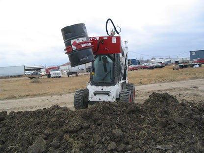 EZ Spot UR Attachment Barrel Handler | Model EZ-0002 | Jaw Opening 21"–39.5" | 20–30 GPM | 3–5 Ton | For Skid Steer, Compact Track Loaders, Wheel Loaders, Excavators, Mini Excavators, Telehandlers & Backhoes