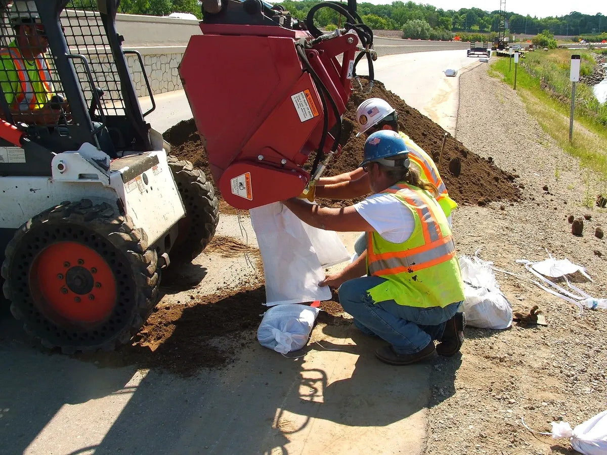 EZ Spot UR Attachment Speed Bagger | Model EZ-0013 | 20–30 GPM | 3–5 Ton | For Skid Steer, Compact Track Loaders, Wheel Loaders, Excavators, Mini Excavators, Telehandlers & Backhoes