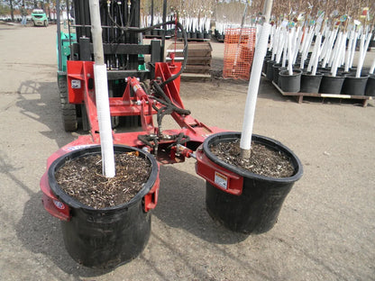 EZ Spot UR Attachment Double Pot Tool | Model EZ-2002 | Jaw Opening 24.5" | 20–30 GPM | For Skid Steer & Forklift