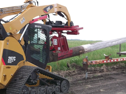 Ez Spot Ur Attachment Heavy Duty Pole Setter | Model EZ-HD08 | Jaw Opening 21" | 20–30 GPM | 3–5 Tons | For Skid Steer, Compact Track Loaders, Wheel Loaders, Excavators, Mini Excavators, Telehandlers & Backhoes