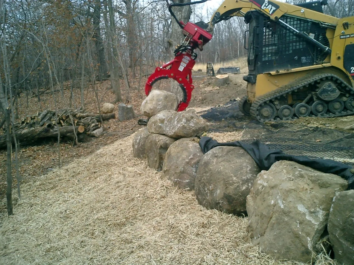 Ez Spot UR Attachment 3 Finger Rock & Tree Hand | Model EZ-0010 | 20–30 GPM | 3–5 Tons | For Skid Steer, Compact Track Loaders, Wheel Loaders, Excavators, Mini Excavators, Telehandlers & Backhoes