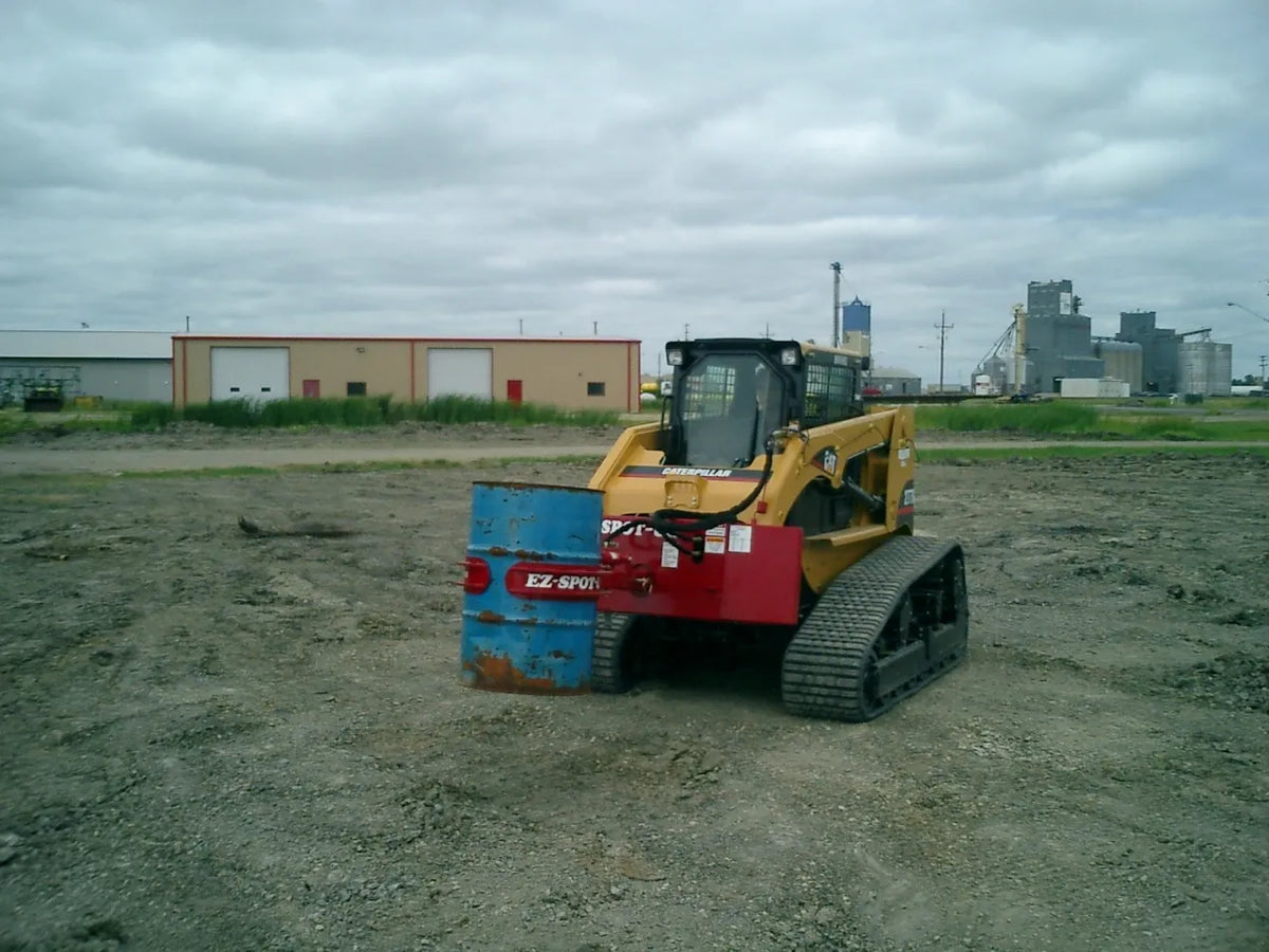 EZ Spot UR Attachment Barrel Handler | Model EZ-0002 | Jaw Opening 21"–39.5" | 20–30 GPM | 3–5 Ton | For Skid Steer, Compact Track Loaders, Wheel Loaders, Excavators, Mini Excavators, Telehandlers & Backhoes