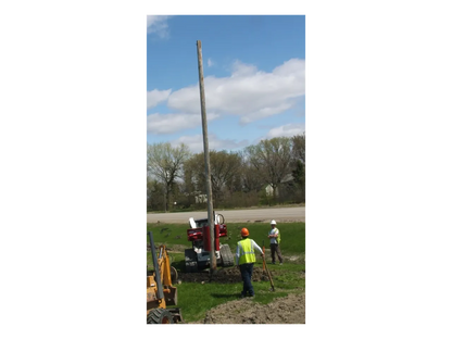 Ez Spot Ur Attachment Heavy Duty Pole Setter | Model EZ-HD08 | Jaw Opening 21" | 20–30 GPM | 3–5 Tons | For Skid Steer, Compact Track Loaders, Wheel Loaders, Excavators, Mini Excavators, Telehandlers & Backhoes
